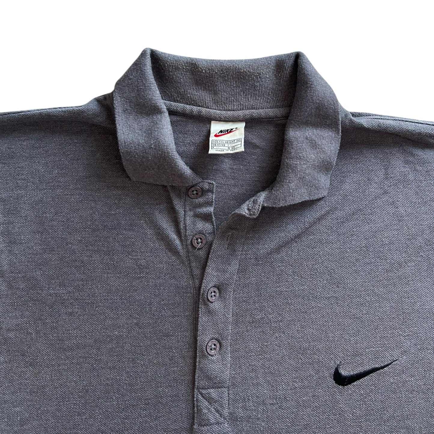 XXL Nike Dark Grey Long Sleeved Polo Shirt