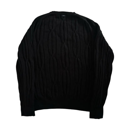 XXL Nautica Black Cable Knit Jumper