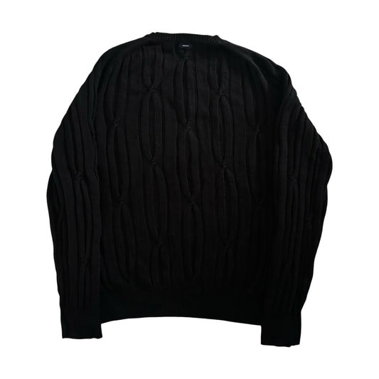 XXL Nautica Black Cable Knit Jumper
