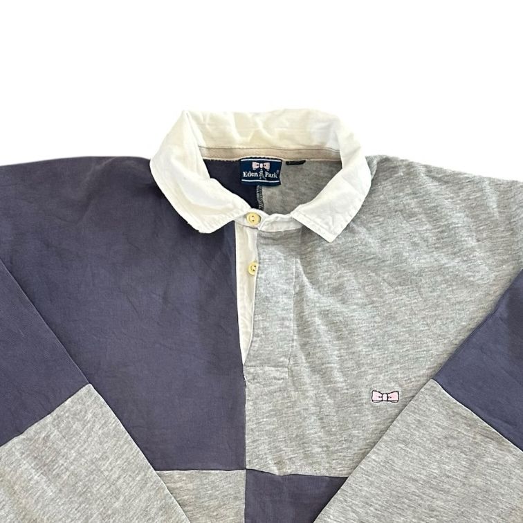 Extra large Eden Park Grey and Navy Rugby Shirt