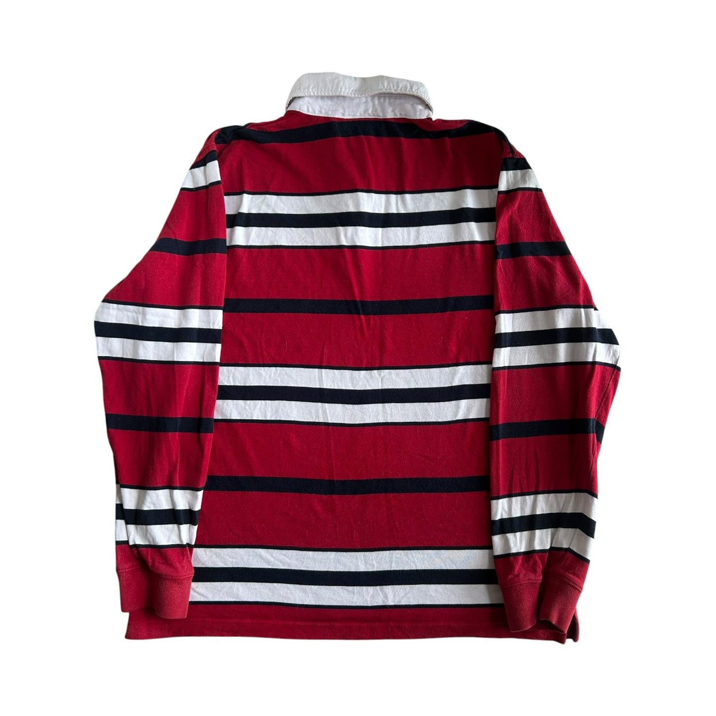 Large Quebramar Red, White and Navy Rugby Shirt