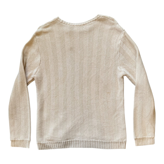 Large Chaps Beige Herringbone Knitted Jumper
