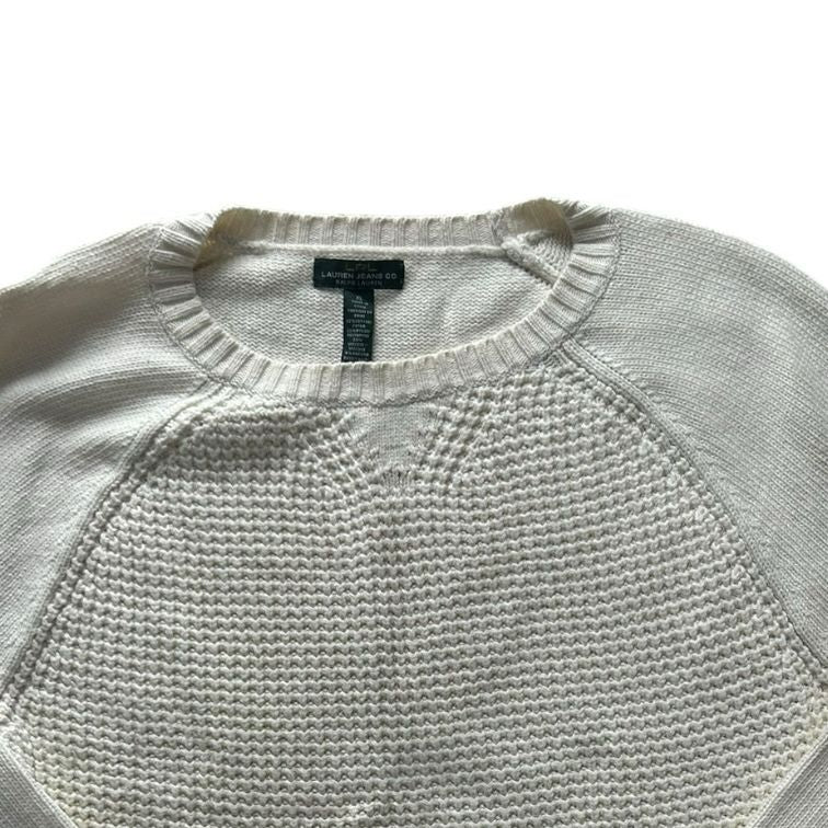Woman's Extra large Ralph Lauren Beige Knitted Textured Jumper