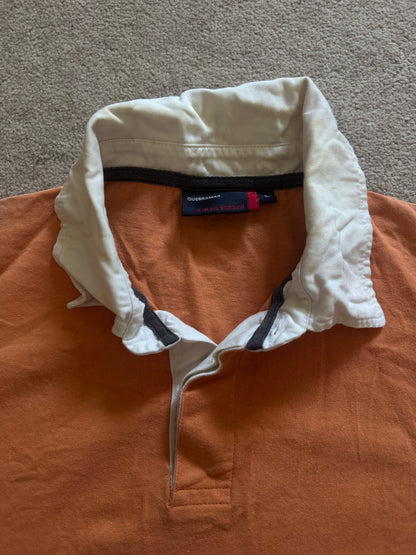 Large Quebramar Orange Short Sleeved Sailing Rugby Shirt