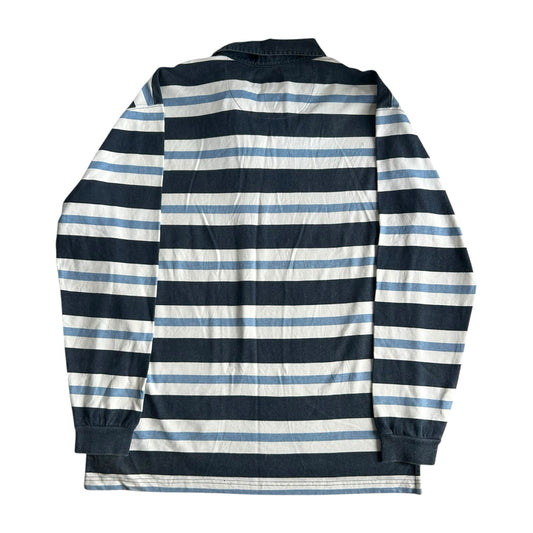 Large Dutti Sport Blue, Navy and White Rugby Shirt