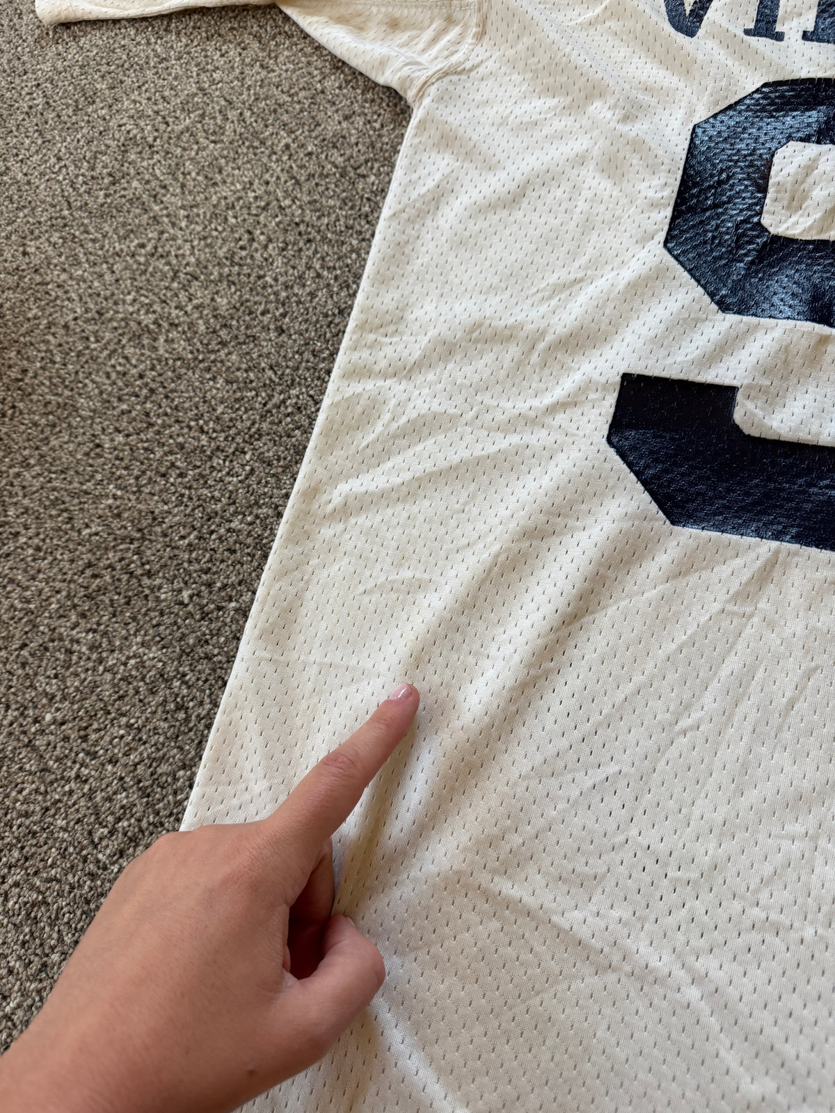 1980s Extra large Champion White Villanova Wildcats NCAA Jersey