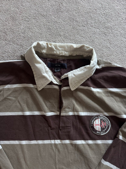 Medium TCM Brown Striped Rugby Shirt