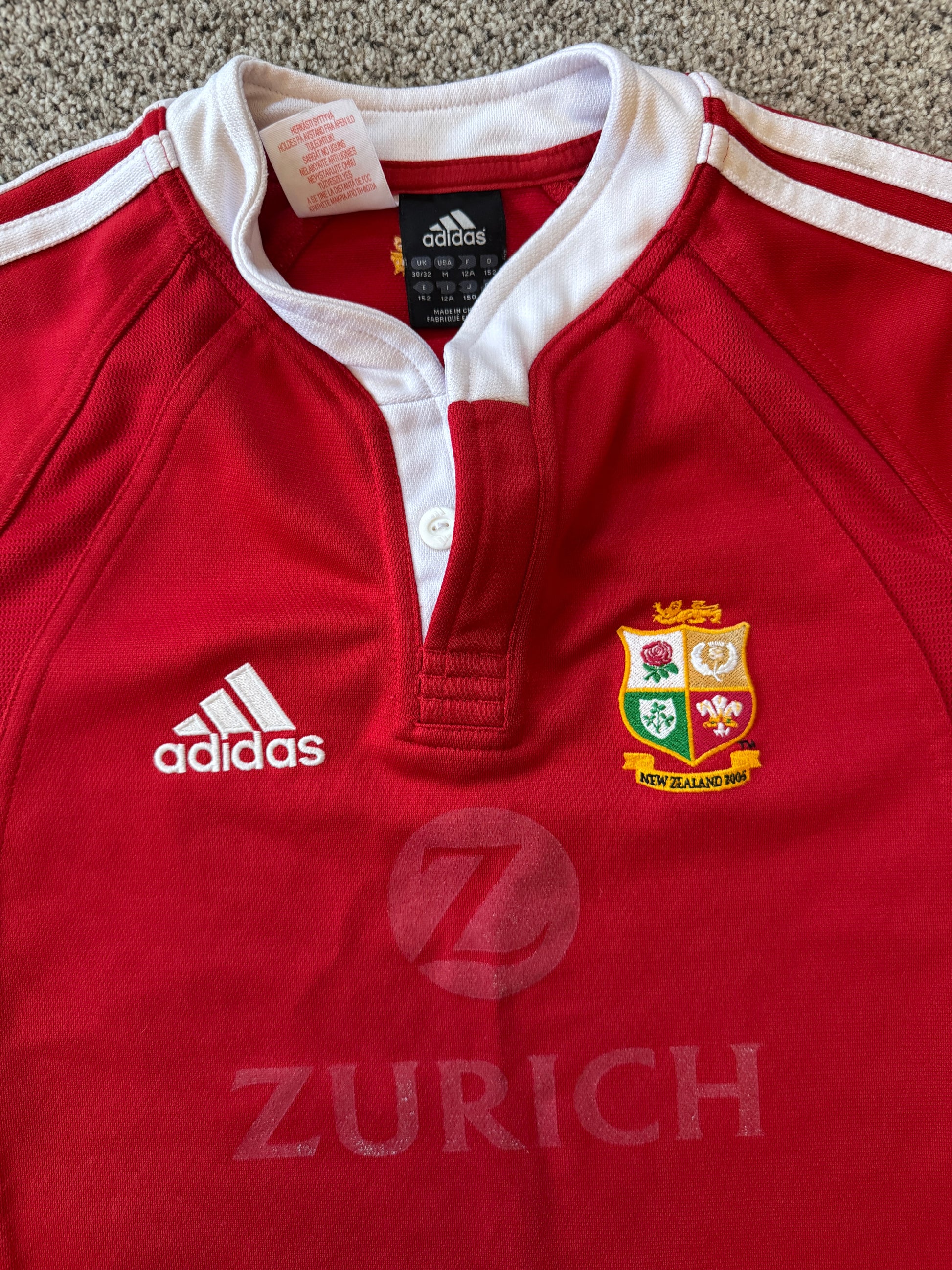 Aged 12 Adidas Red Lions Rugby Shirt