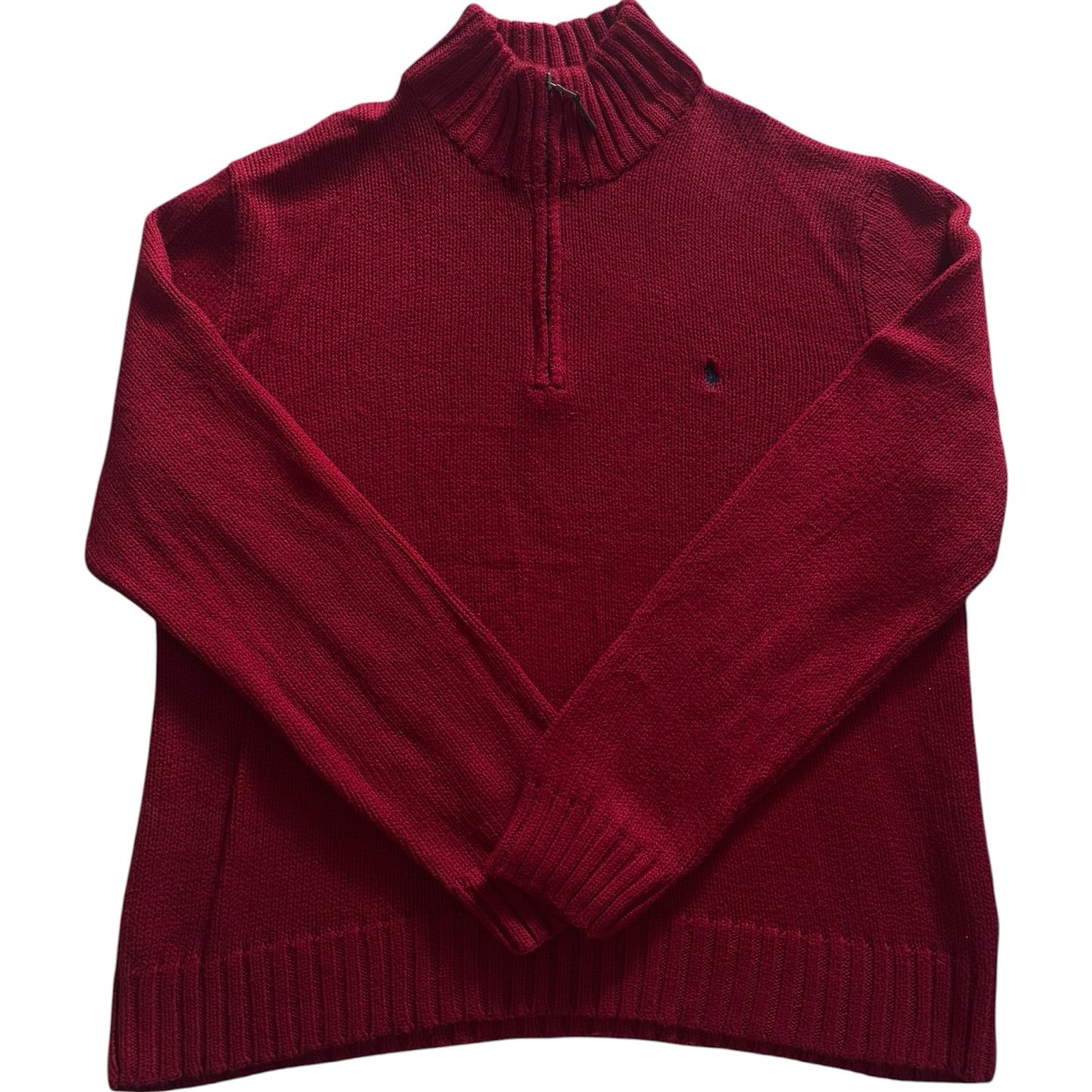 Extra large Ralph Lauren Red Knitted 1/4 Zip Jumper