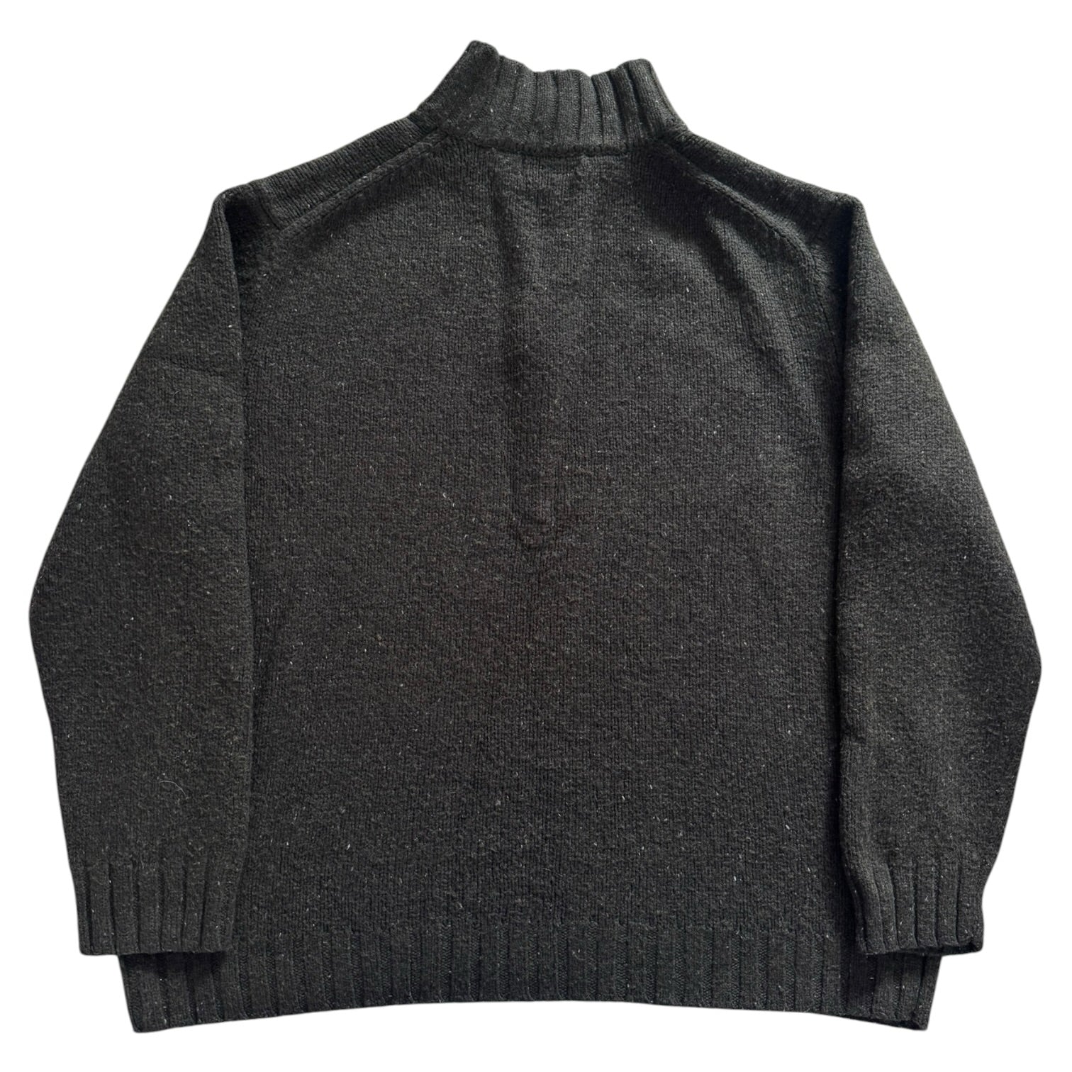 XXL Chaps Grey Green Knitted 1/4 Button Jumper