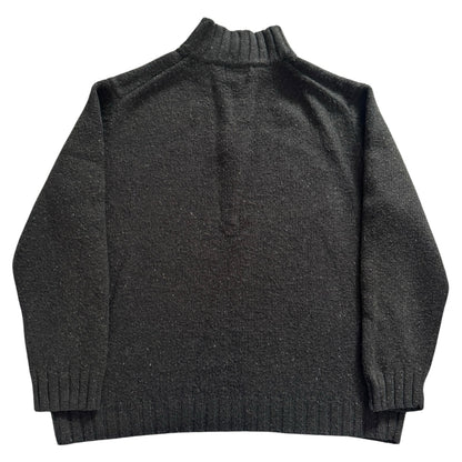 XXL Chaps Grey Green Knitted 1/4 Button Jumper
