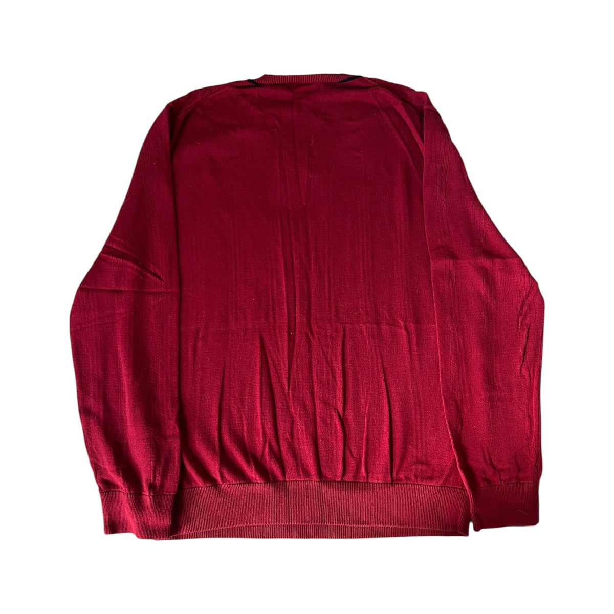 Large Nautica Red V-Neck with Dark Piping Jumper