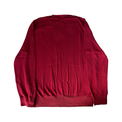 Large Nautica Red V-Neck with Dark Piping Jumper