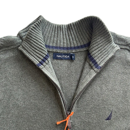 Extra large Nautica Green Cable Knit Sleeve 1/4 Zip