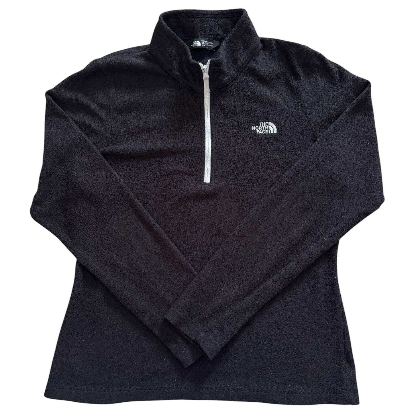 Woman's Medium The North Face Black 1/4 Zip Fleece