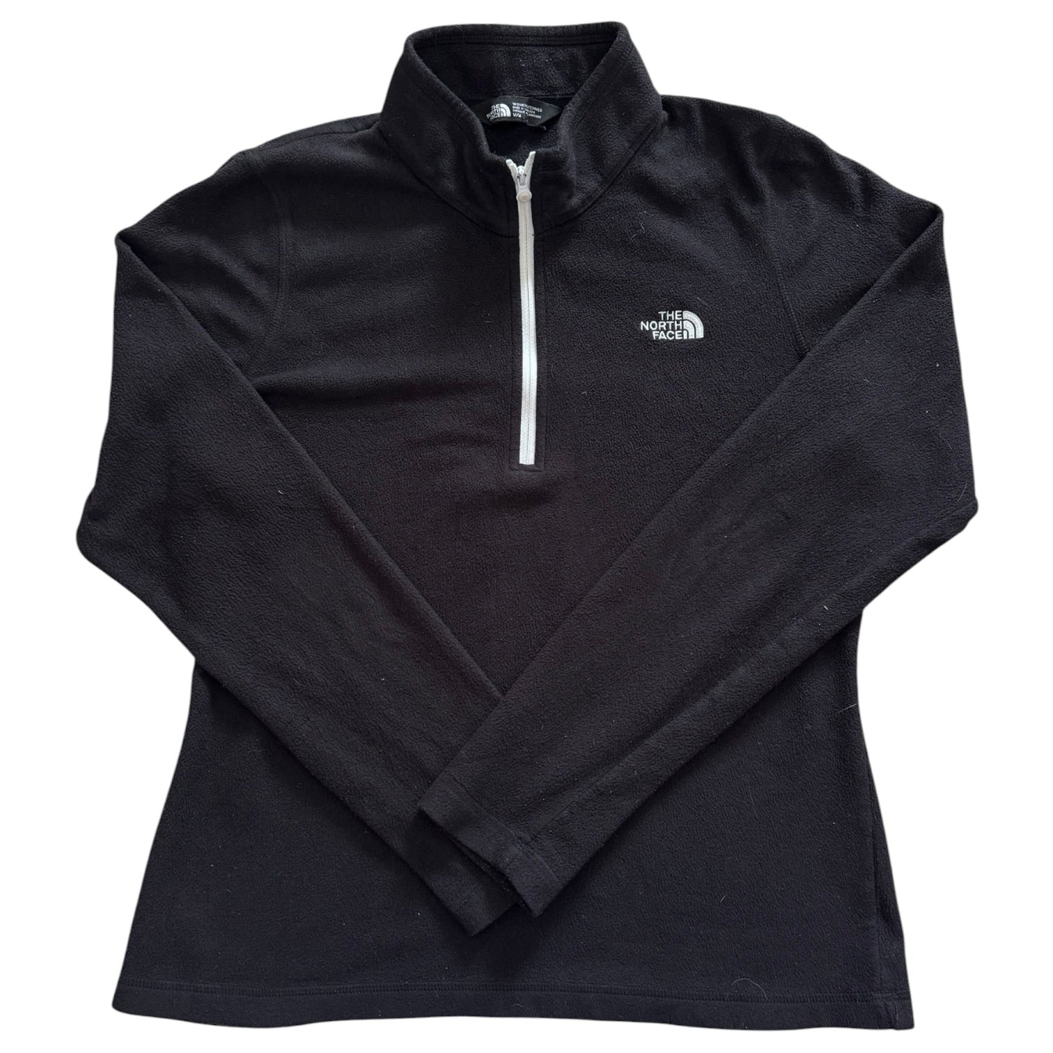 Woman's Medium The North Face Black 1/4 Zip Fleece