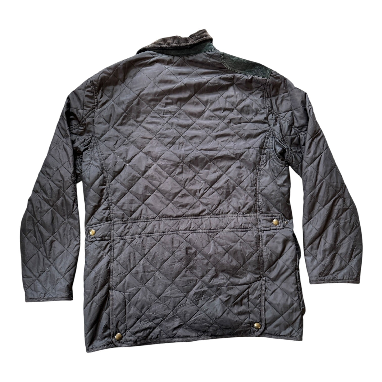 Medium Ralph Lauren Black Quilted Hunting Field Jacket