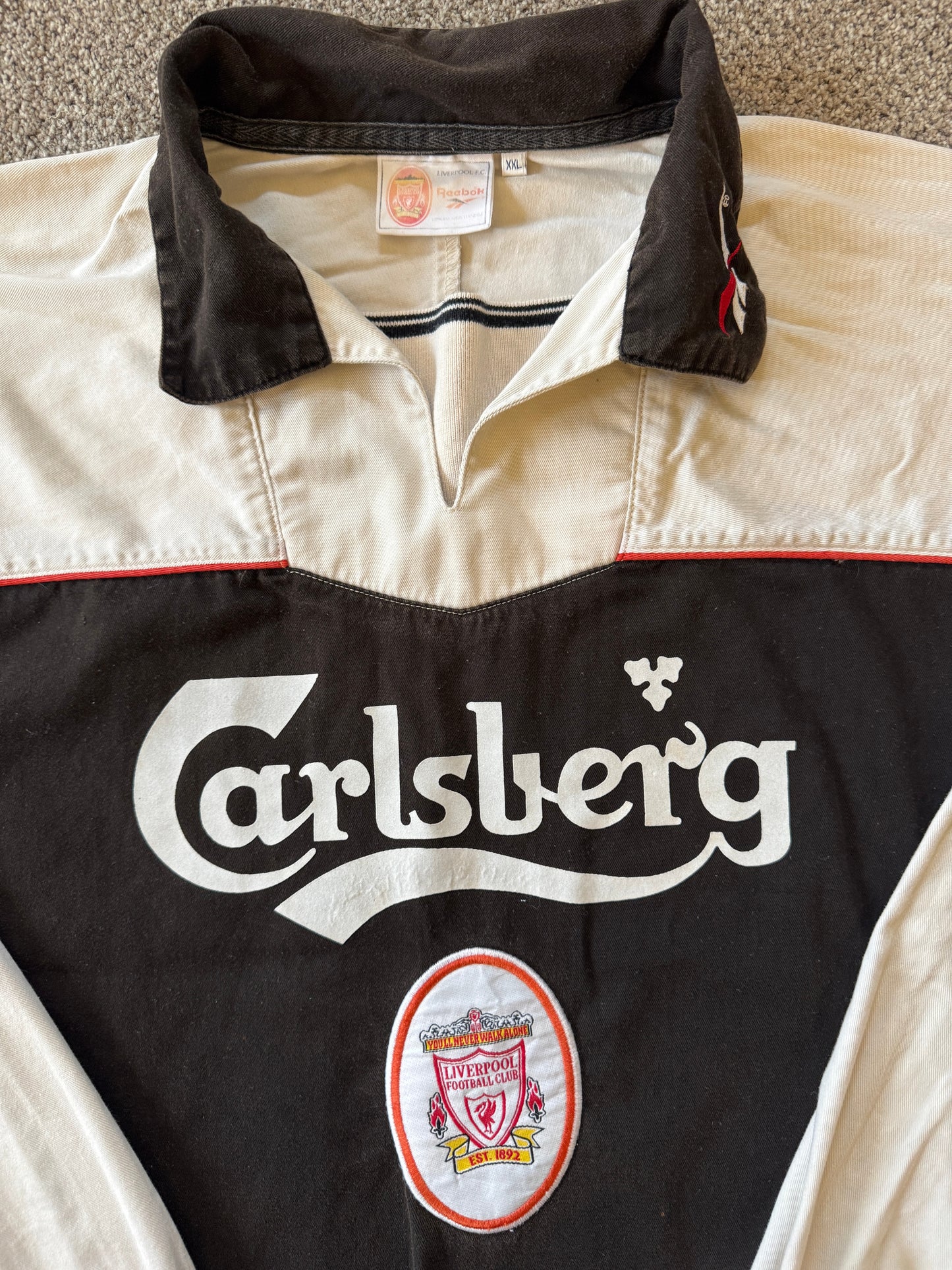 Rare XXL Reebok 1996/97 Liverpool F.C. Black Drill Jacket