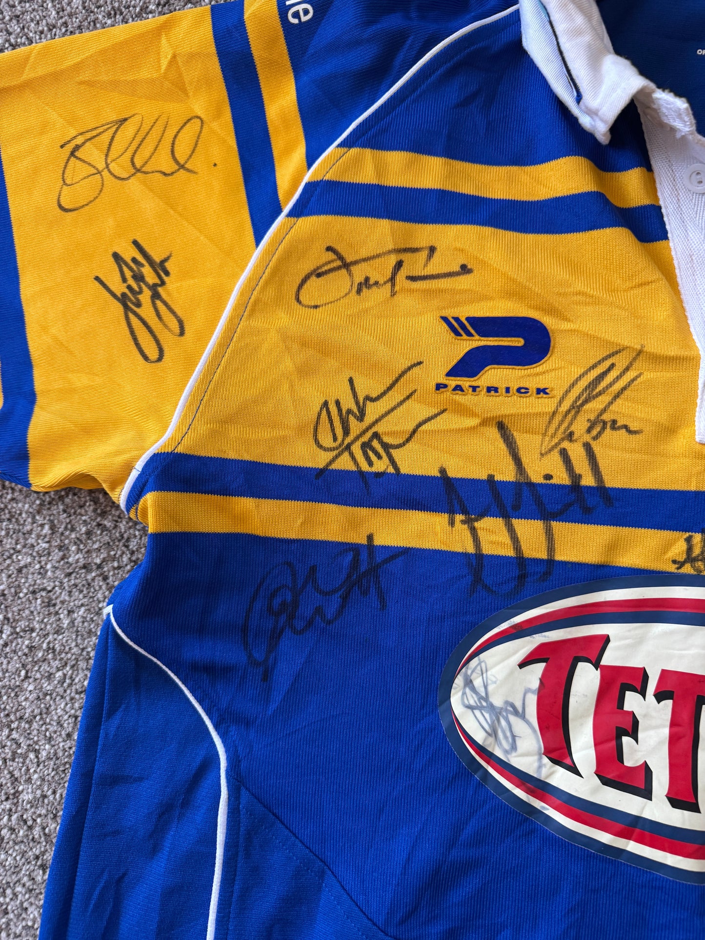 Signed Medium Leeds Rhinos Blue Rugby Shirt