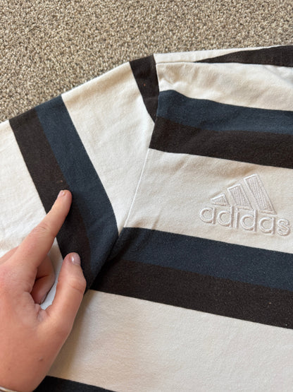 Extra large Adidas White And Navy Rugby Shirt