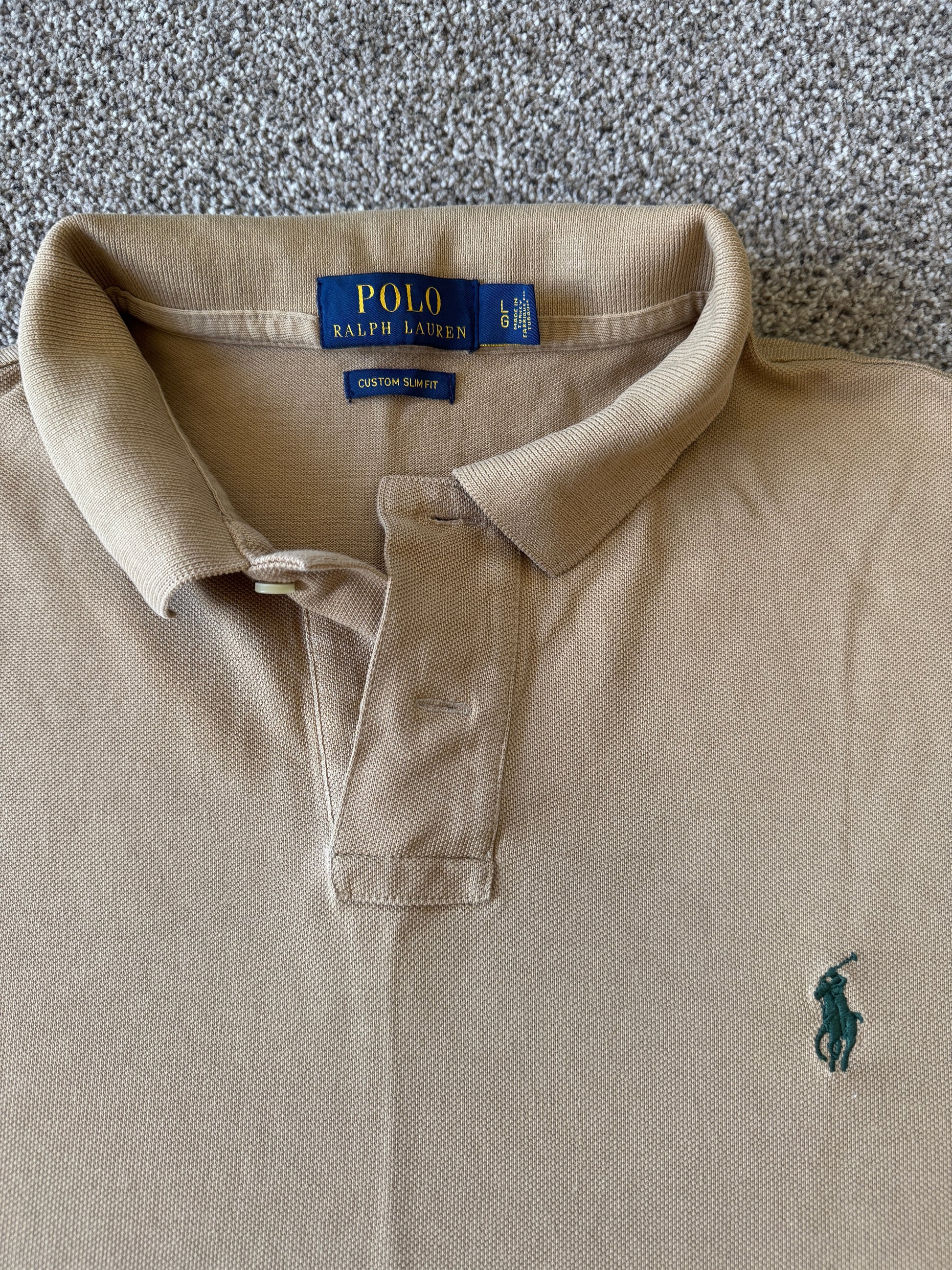 Large Ralph Lauren Beige Polo Shirt