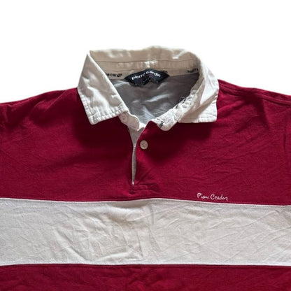 Medium Pierre Cardin Red Short Sleeved Rugby Shirt