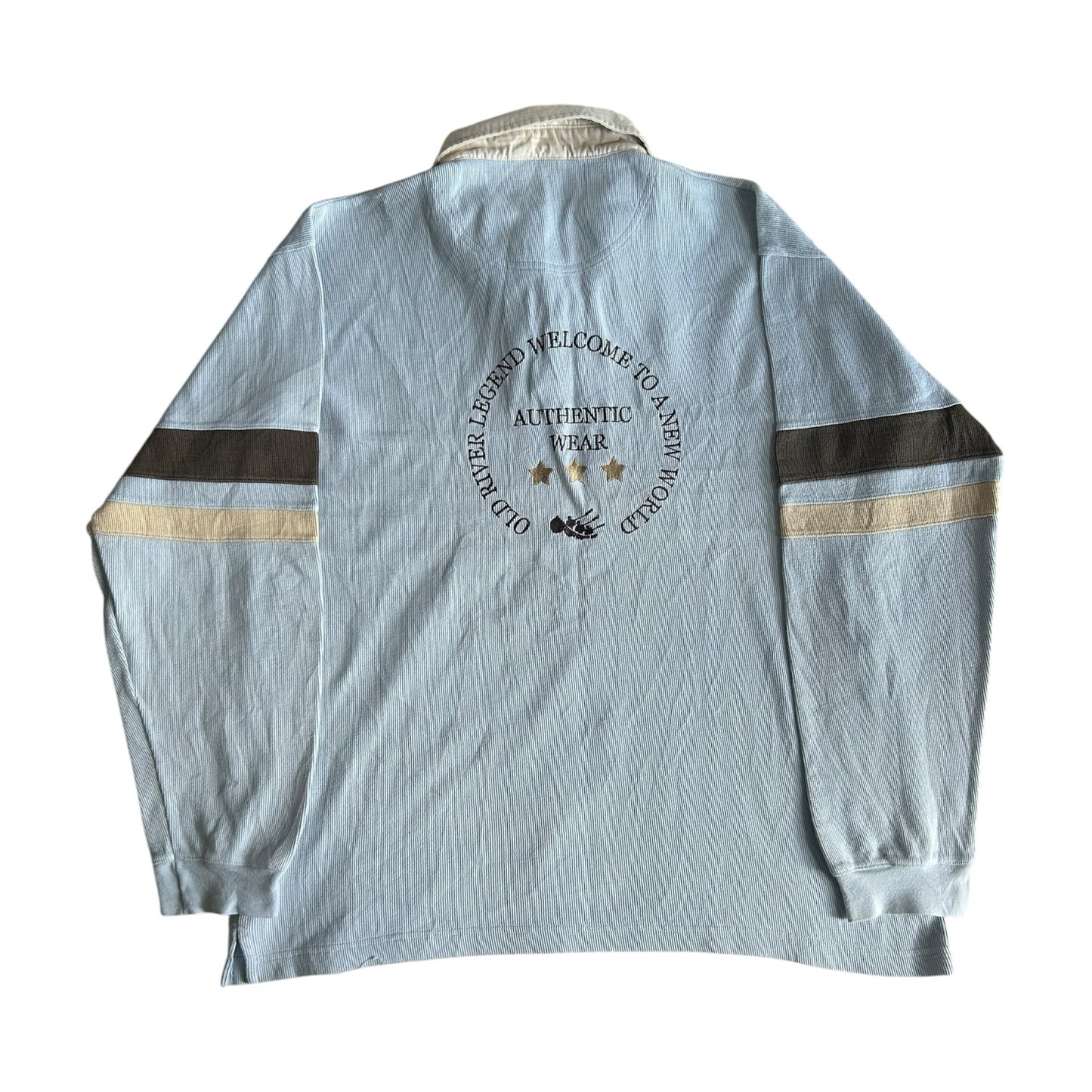 Extra large Old River Light Blue Rugby Shirt