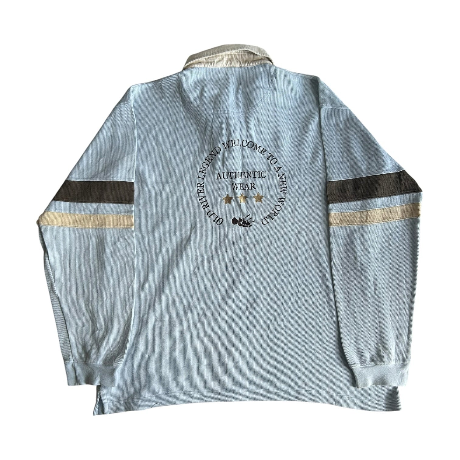 Extra large Old River Light Blue Rugby Shirt