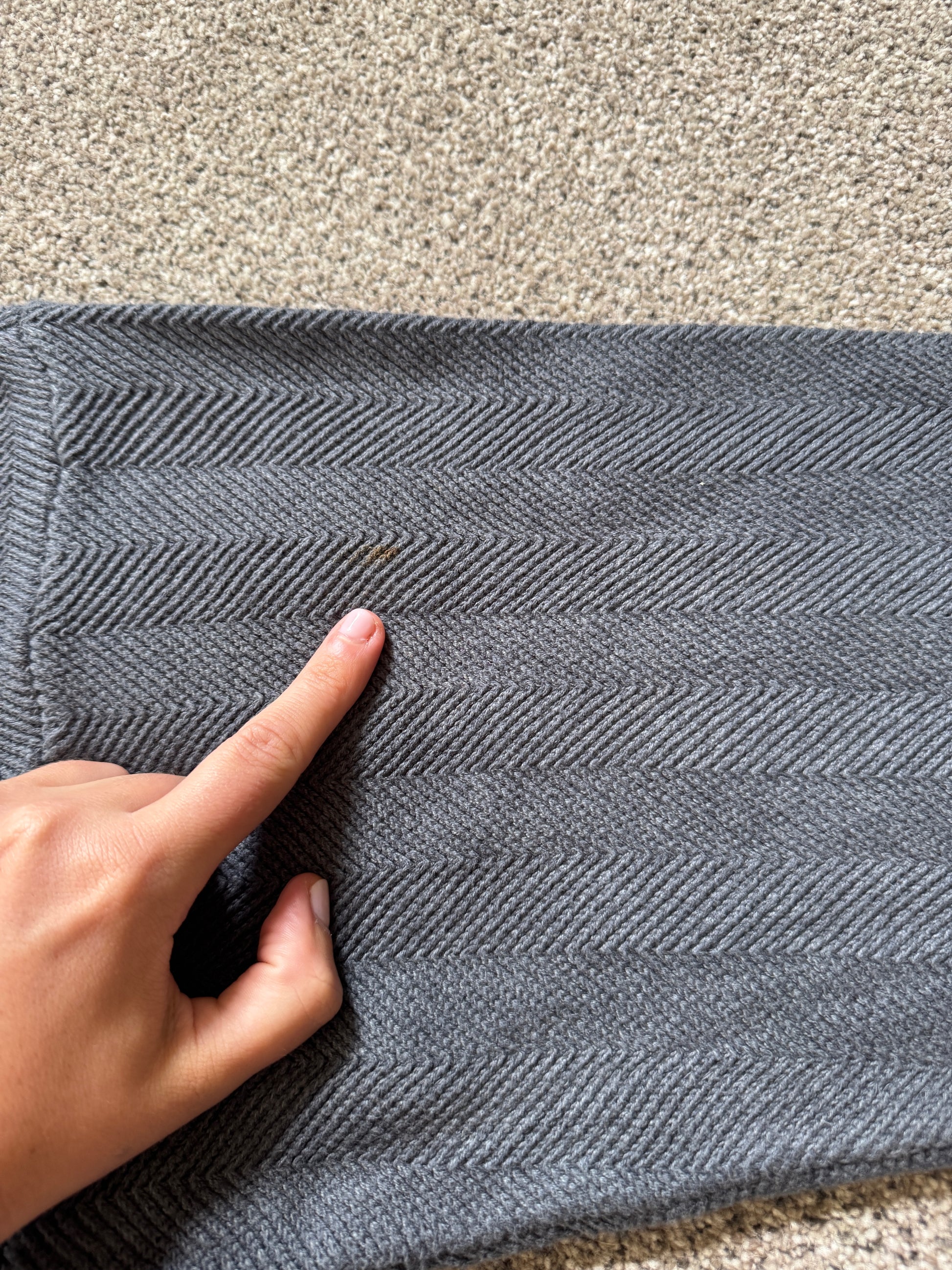 XXL Chaps Grey Herringbone Knitted Jumper