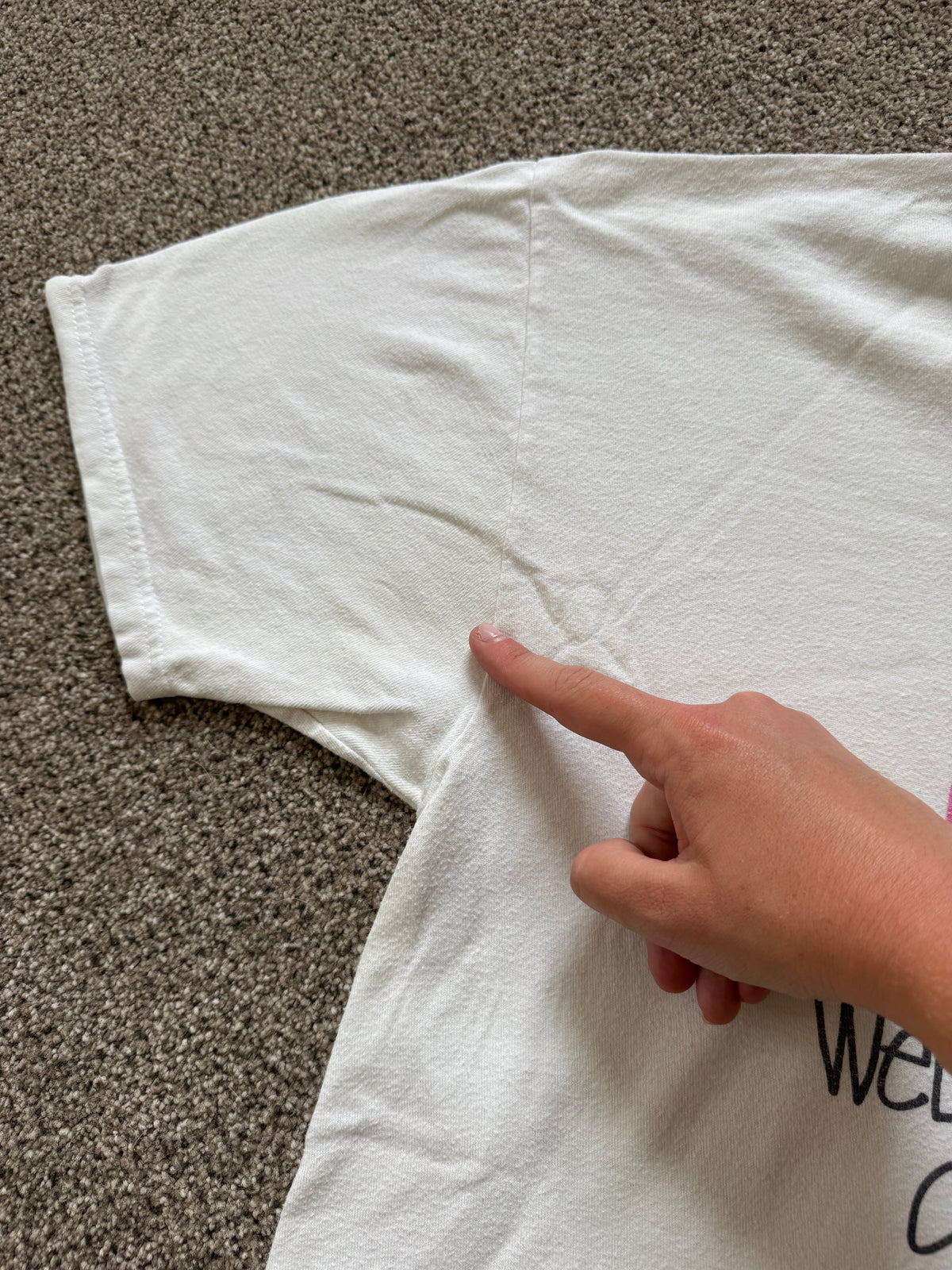 2000's Rare Large Stussy x J Dilla World Tour Donuts White T-Shirt - marked