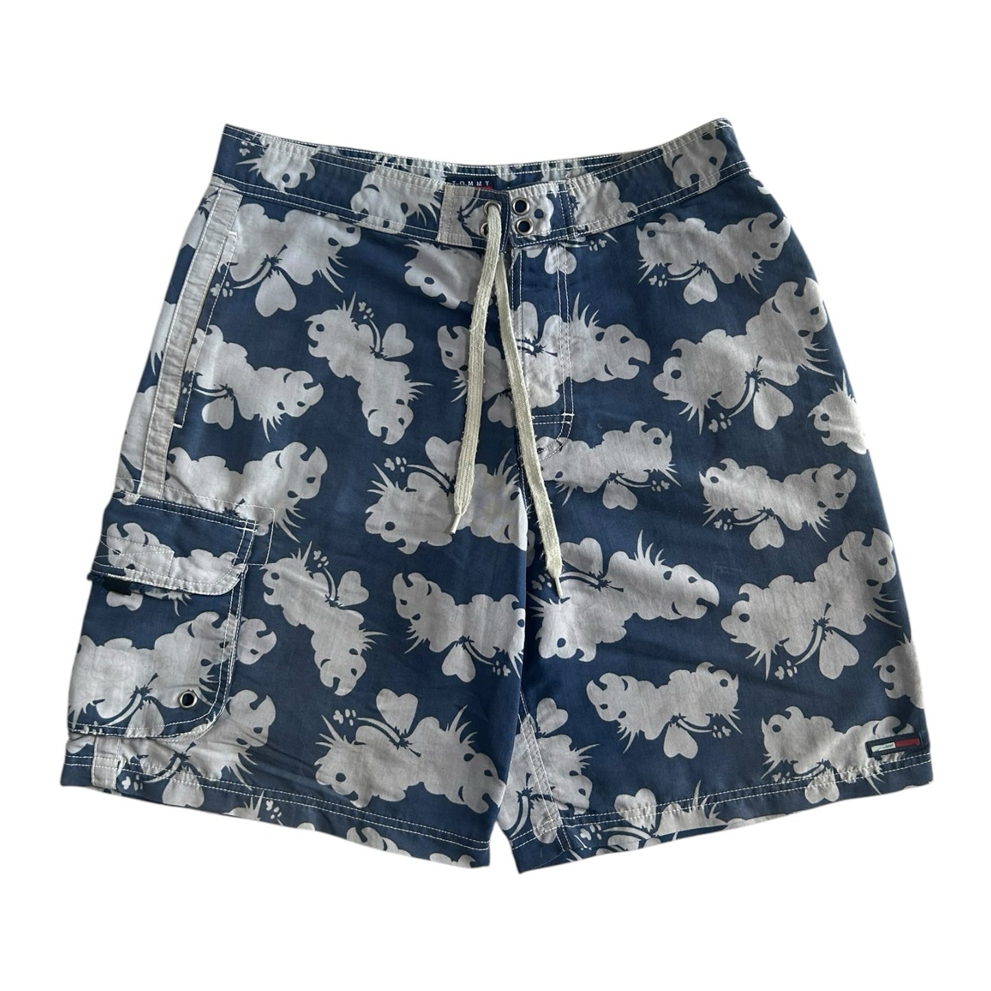 Medium Tommy Hilfiger Blue Patterned Board Shorts