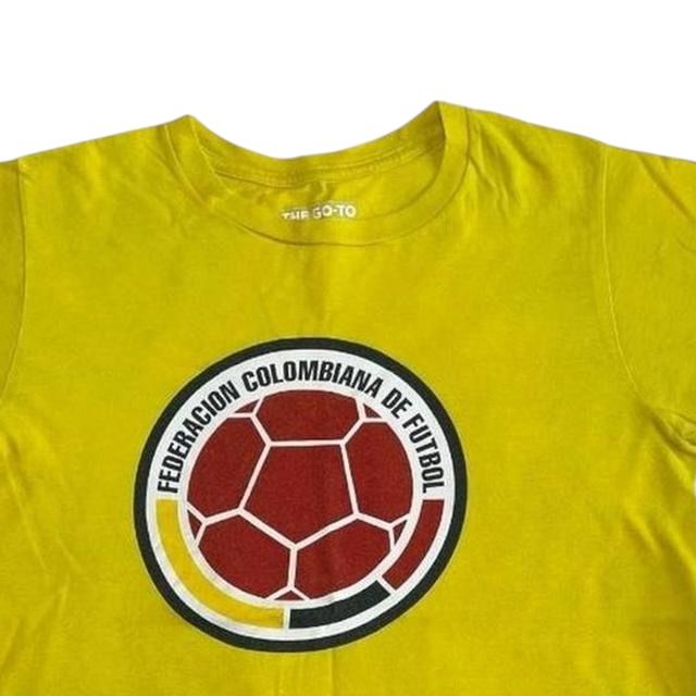 Small Adidas Yellow Colombia Football T-Shirt