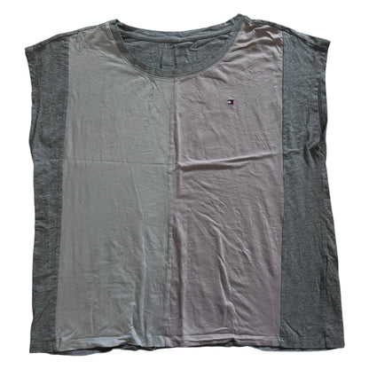 Woman's Large Tommy Hilfiger Grey, Pink and Cream Sleeveless T-Shirt