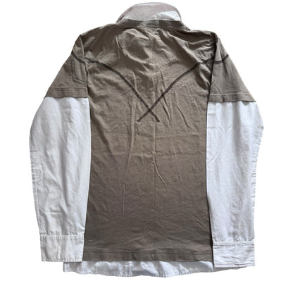 Large Clockhouse Brown with White Sleeves Rugby Shirt