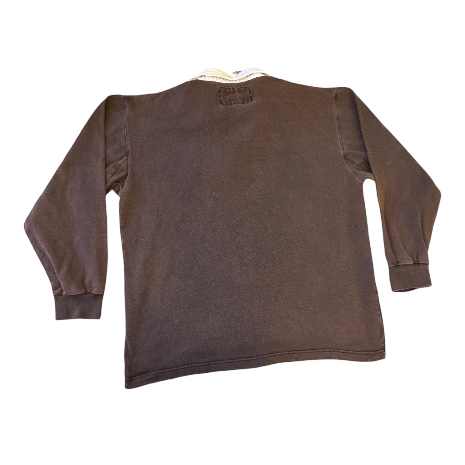 Large Cotton Traders Faded Brown New Zealand All Blacks Rugby Shirt