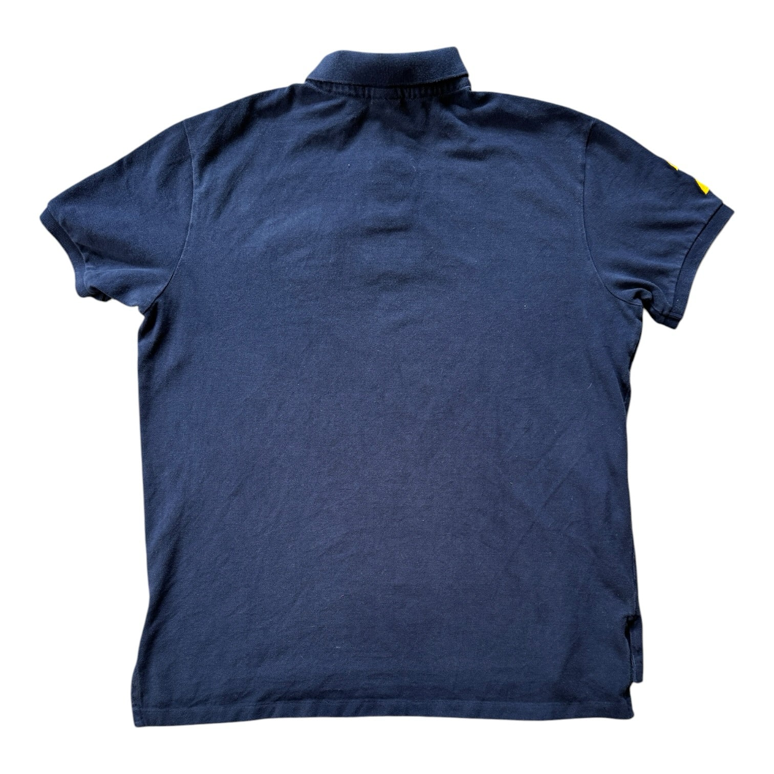 Large Ralph Lauren Navy and Yellow Big Pony Polo Shirt