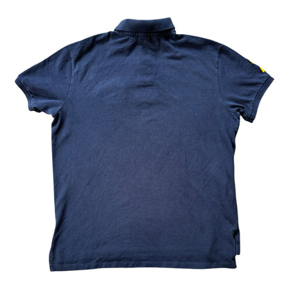 Large Ralph Lauren Navy and Yellow Big Pony Polo Shirt