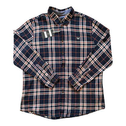 Brand New XXL Crew Clothing Navy Tartan Shirt