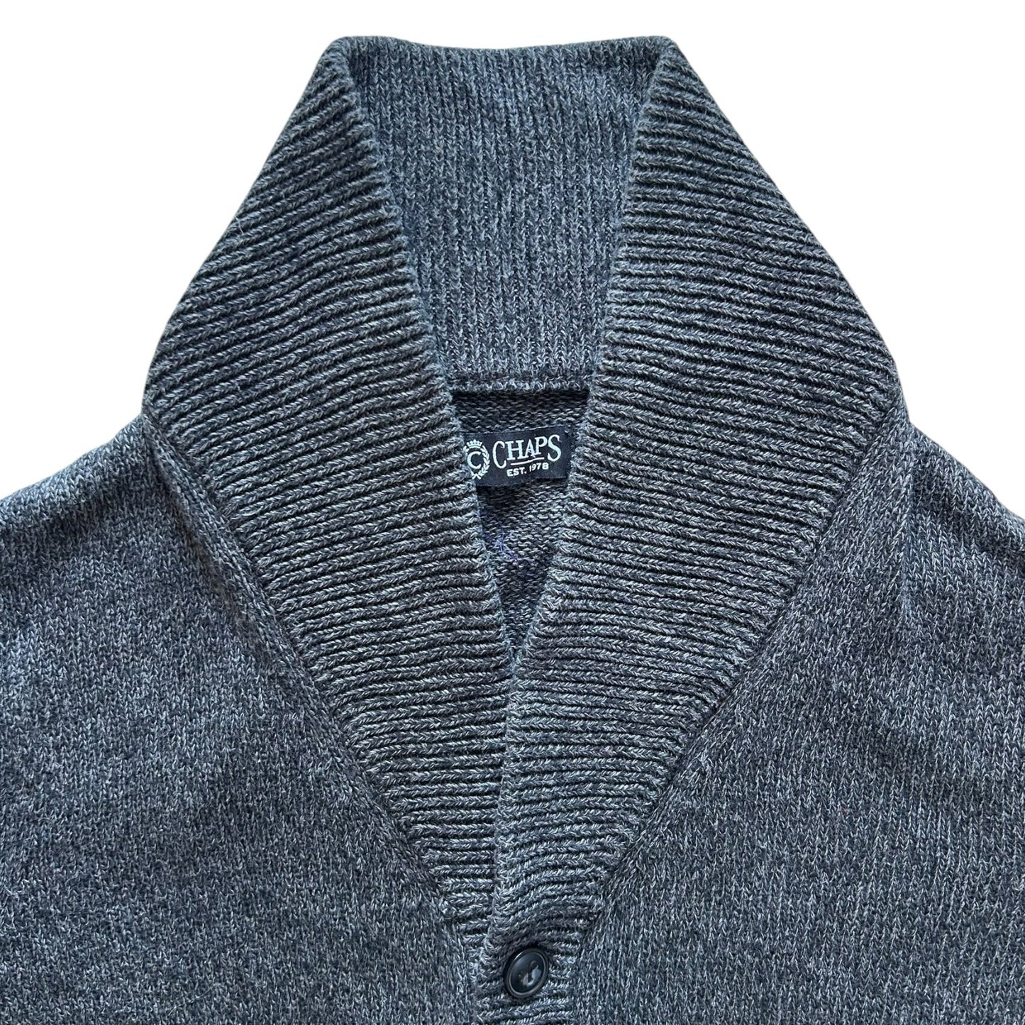 Medium Chaps Grey Knitted Cardigan
