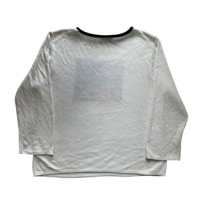 Woman's Large Faded Glory White USA Flag Knit Jumper