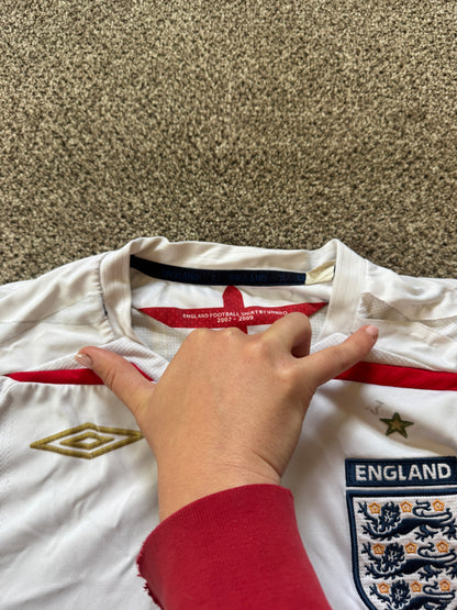 2007-09 Small White Umbro Football Shirt