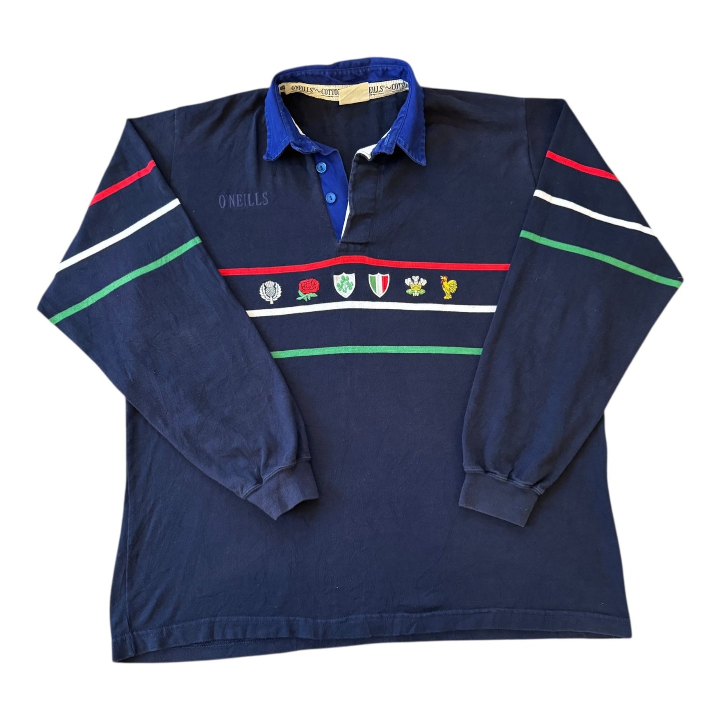 Extra large O'neills Navy Six Nations Rugby Shirt