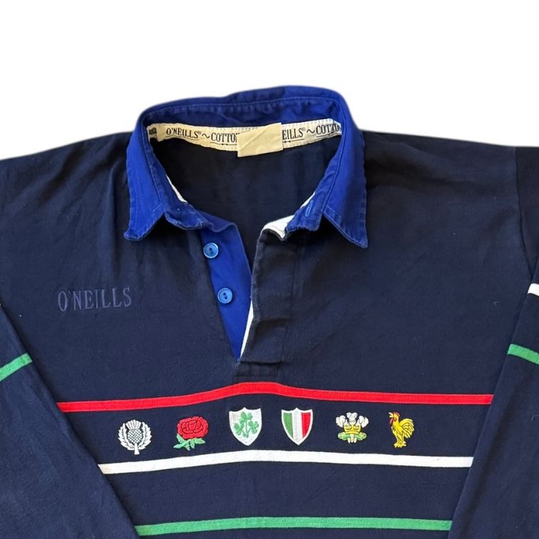 Extra large O'neills Navy Six Nations Rugby Shirt