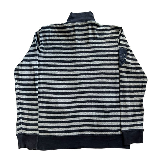 Large Nautica Navy and Grey Full Zip Sweatshirt