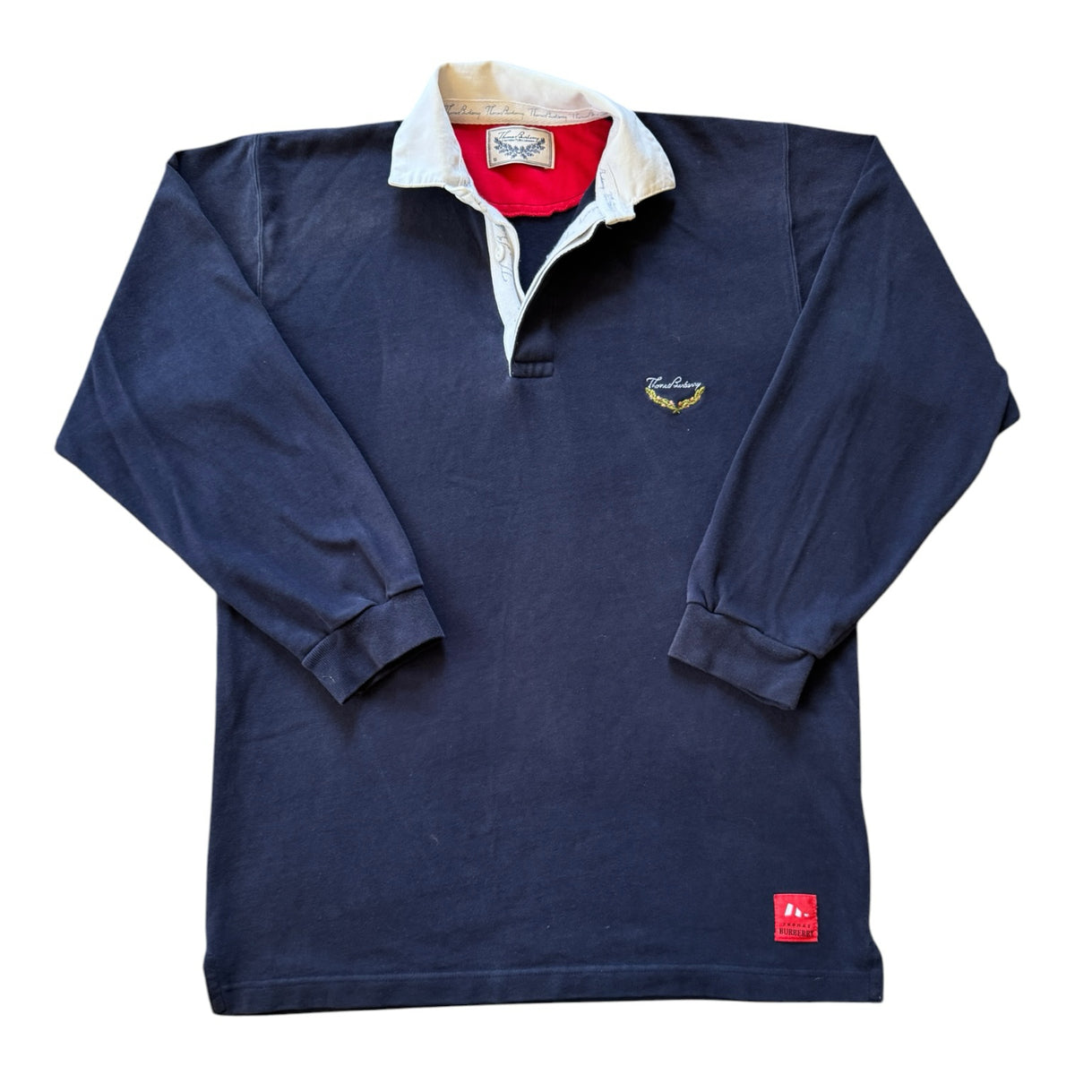 Small Thomas Burberry Navy Rugby Shirt
