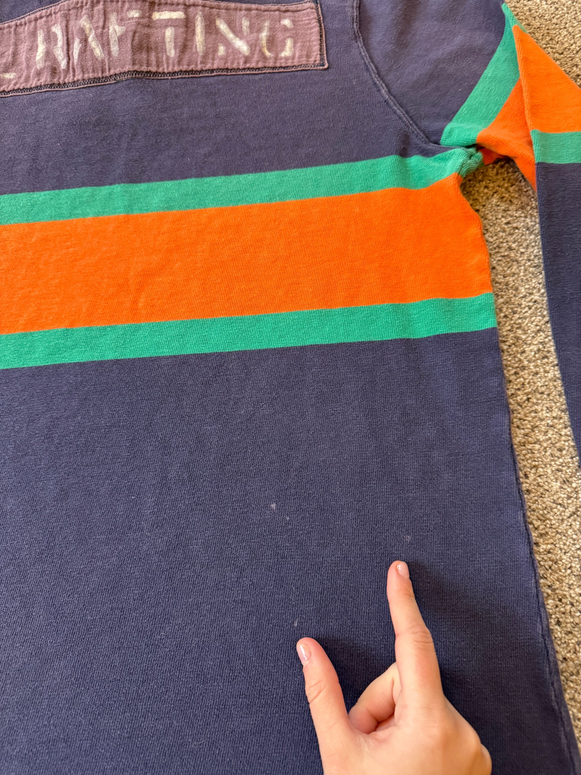 Large Ralph Lauren Navy Rafting Rugby Shirt