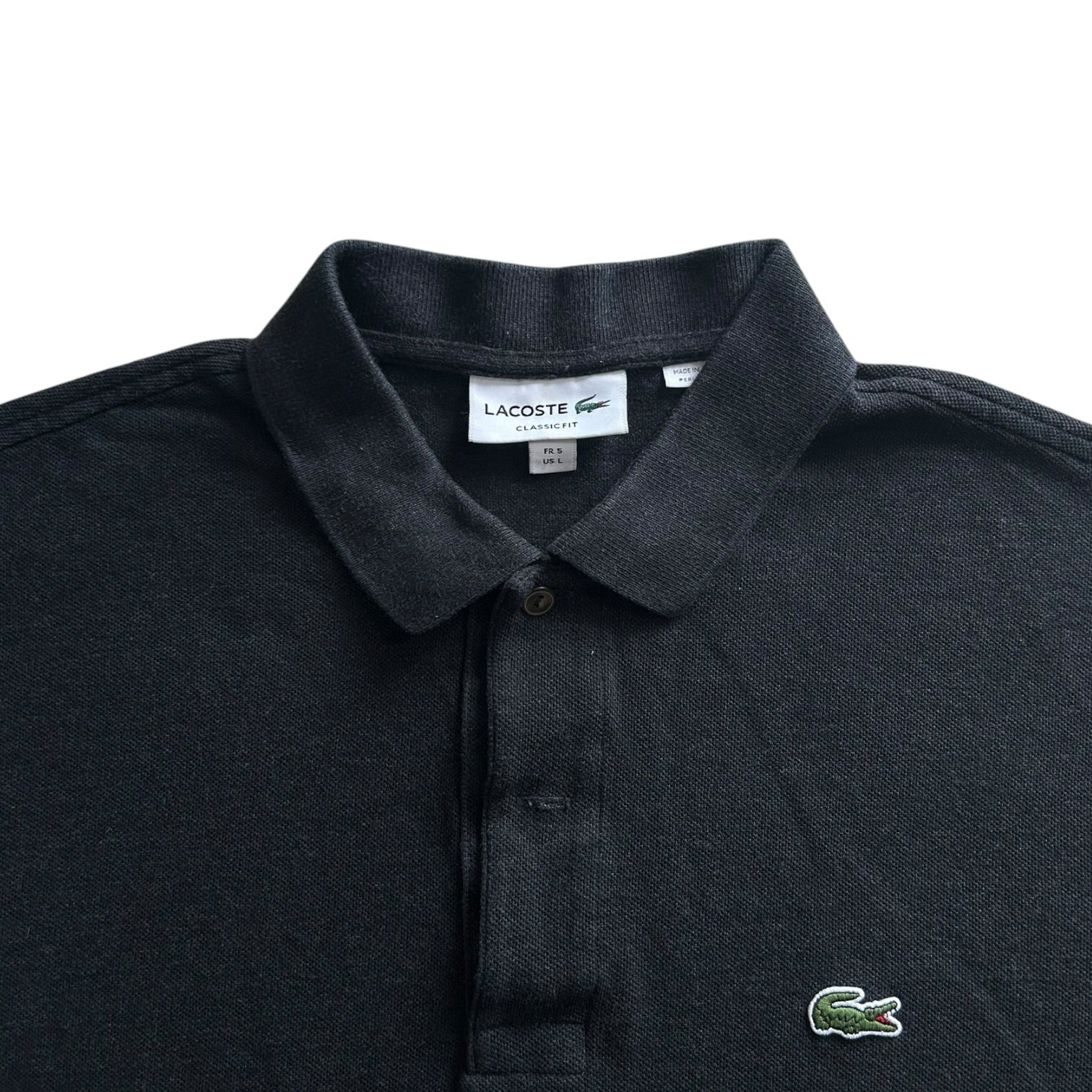 Large Lacoste Black Polo Shirt