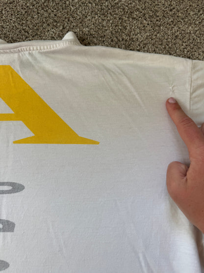 1990s Large Nike Challenge Court Andre Agassi Tennis White T-Shirt