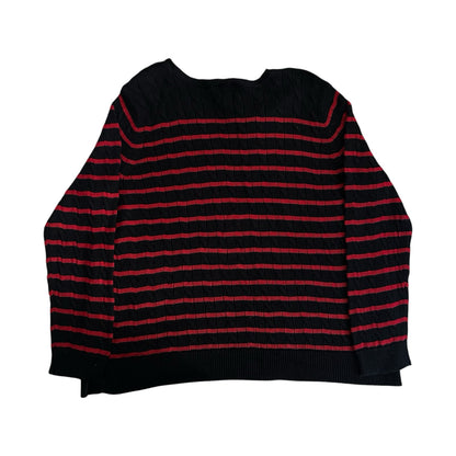 Woman's XXL Ralph Lauren Black and Red Cable Knit Jumper