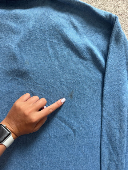 Large Chaps Blue Knitted Polo Shirt